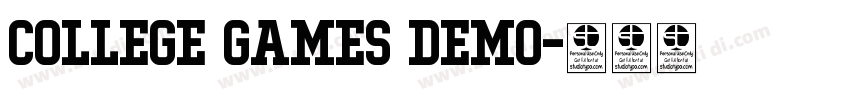 College Games Demo字体转换